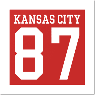 Travis Kelce Jersey - 87 (Back Print) Posters and Art